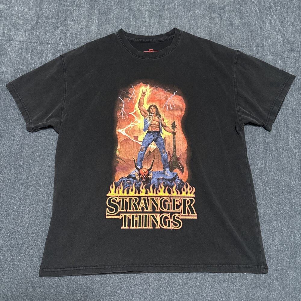Goat Crew Stranger Things Eddie Munson Original Television Black Large Shirt